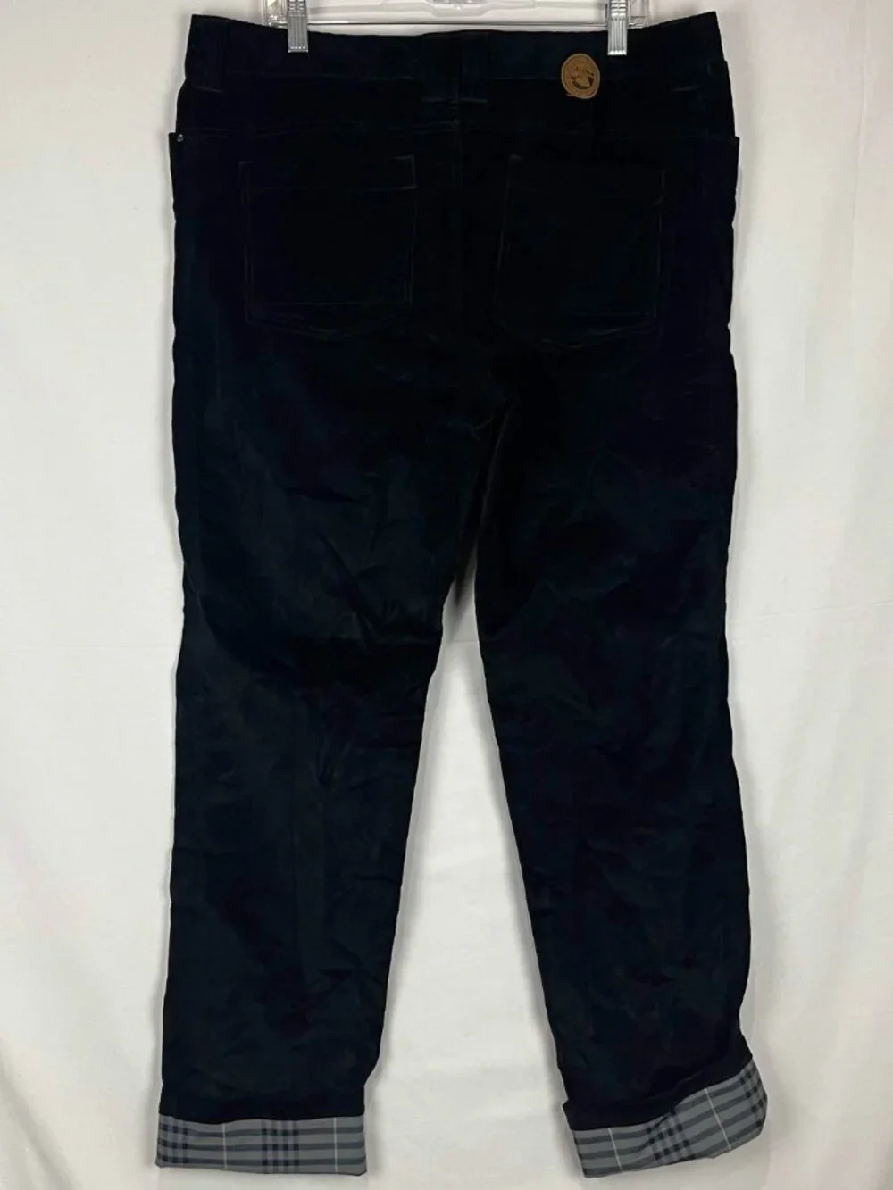 EUC Adidas Skateboarding Mens Black Corduroy Plaid Lined Skate Pants Size 36